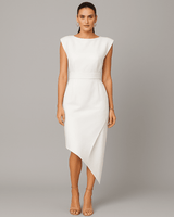 Lianne | Damen Freizeitkleid Elegant Leicht Sommer in Weiß