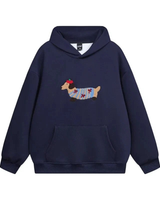 Liesel | Unisex Oversize Hoodie mit Stickerei in Marineblau