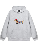 Liesel | Unisex Oversize Hoodie mit Stickerei in Grau