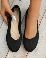 Lieselotte | Damen Slip-on Flache Ballerinas in Schwarz