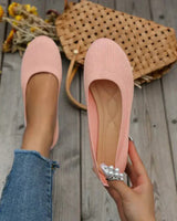 Lieselotte | Damen Slip-on Flache Ballerinas in Rosa