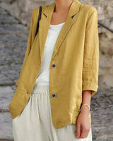 Liselotte | Damen Blazer mit Reverskragen Zwei-Knopf in Gelb