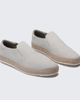 Hanya – Slip-On Schuhe Aus Wildleder Mit Espadrille Sohlen in Weiß