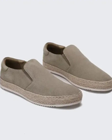 Hanya – Slip-On Schuhe Aus Wildleder Mit Espadrille Sohlen in Khaki
