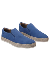 Hanya – Slip-On Schuhe Aus Wildleder Mit Espadrille Sohlen in Blau