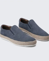 Hanya – Slip-On Schuhe Aus Wildleder Mit Espadrille Sohlen in Grau