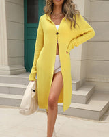 Arell | Gestrickte Strickjacke in Gelb