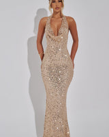 Lorena - Maxikleid in Gold