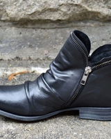 Lucie | Damen Orthopädische Stiefeletten mit Reißverschluss und Komfort Absatz in Schwarz