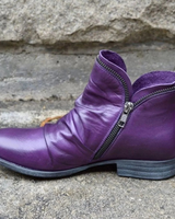 Lucie | Damen Orthopädische Stiefeletten mit Reißverschluss und Komfort Absatz in Lila
