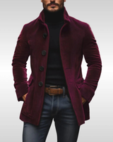 Lukas | Herren Freizeit Winterjacke im Slim Fit in Weinrot