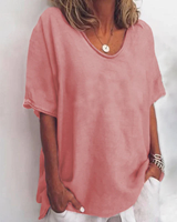 Quina | Vielseitige Leinenbluse in Rosa