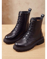 Madita | Damen Schwarze Orthopädische Stiefeletten mit Reißverschluss und Fütterung in Schwarz