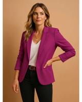 Maelle | Damen Blazer mit Revers und Schnitt in Lila
