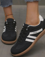 Maelle | Damen Orthopädische Sneaker mit Schnürschuh und extra Platz vorne in Schwarz