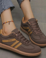 Maelle | Damen Orthopädische Sneaker mit Schnürschuh und extra Platz vorne in Braun