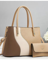 Camilla Damen große Handtasche aus Kunstleder in Khaki