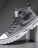 Trendy Urban Canvas Sneakers für Herren - Viktor in Grau