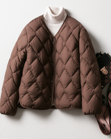 Katharina | Damen Warme Gesteppt Leichte Pufferjacke in Bordeaux