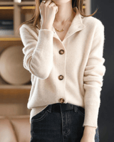 Lara | Damen Leichte Strickjacke im Casual-Stil in Beige