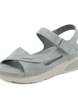 Ingeborg | Damen Sandalen Breite Zehenbox Fußgewölbestütze – Komfort Sandalen 2026 in Grau