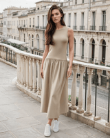 Mango | Damen Sommerkleid Elegant Zeitlos Sommer in Beige