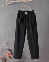 Suzanne | Leinenhosen für Frauen in Schwarz