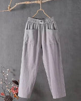 Suzanne | Leinenhosen für Frauen in Grau