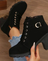 Margarita | Damen Orthopädische Stiefeletten mit Schnalle in Schwarz