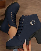 Margarita | Damen Orthopädische Stiefeletten mit Schnalle in Blau