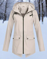 Marie | Damen Outdoor Regenjacke mit Kapuze in Aprikose
