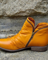 Marissa | Damen Orthopädische Winter Stiefeletten Mit Reißverschluss in Gelb