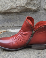 Marissa | Damen Orthopädische Winter Stiefeletten Mit Reißverschluss in Rot
