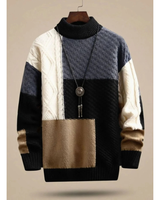 Marius | Herren Pullover mit mehreren Farben und Rollkragen in Schwarz