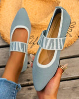 Marlena | Damen Mary Jane Karomuster Ballerinas in Grau