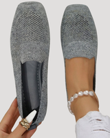 Marlene | Damen Slip-On Gestrickte Sneaker in Grau