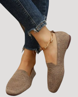 Marlene | Damen Slip-On Gestrickte Sneaker in Khaki