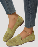 Marlene | Damen Slip-On Gestrickte Sneaker in Grün