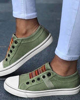 Marlies | Damen Casual Sneaker mit Streifendetail in Grün