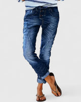 Marliesel | Damen Straight Leg Jeans in Dunkelblau
