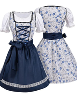 Mathilda | Damen Blaues Dirndl mit Schürze in Blau