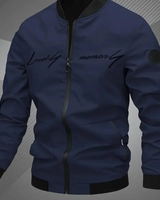 Matthias | Herren College Bomberjacke in Marineblau