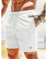 Maximilian | Herren Badeshorts mit Kordelzug in Weiß