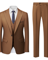 Maximilian | Herren Business Anzug Set in Braun