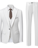 Maximilian | Herren Business Anzug Set in Weiß