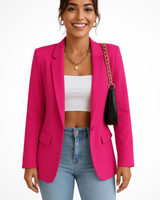 Maximiliane | Damen Business Blazer Tailliert Einknopf in Rosa