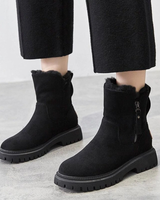 Melina | Damen Orthopädische Stiefeletten mit Winterfutter und Komfortabler Plateau Sohle in Schwarz