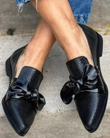 Meliora | Damen Loafer mit Schleife in Schwarz