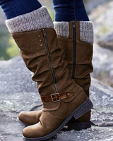 Meva | Damen Orthopädische Stiefel mit Reißverschluss und Details in Braun