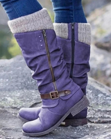 Meva | Damen Orthopädische Stiefel mit Reißverschluss und Details in Lila